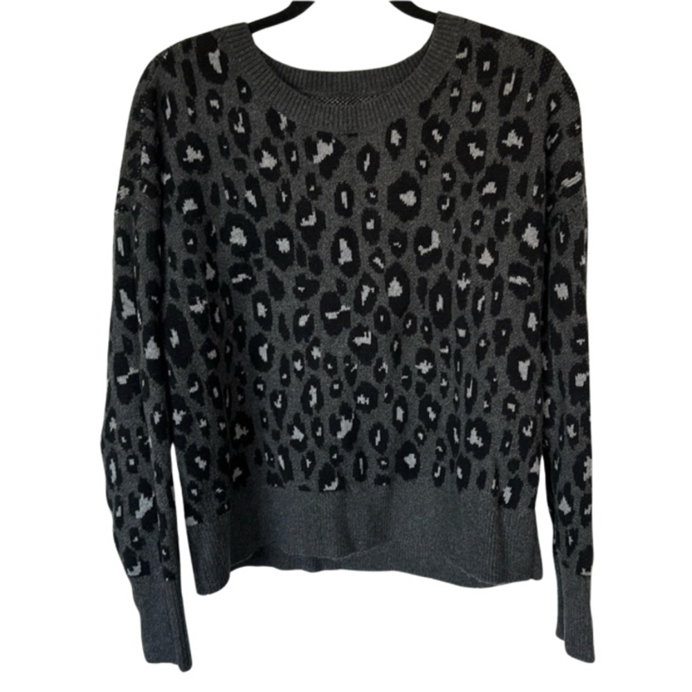 Lucky Brand cheetah knit sweater
